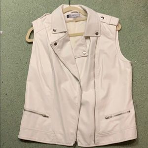 White JLo pleather vest